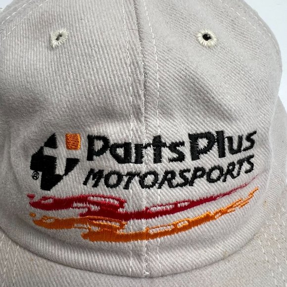 Parts Plus Motorsports baseball hat grey adjustable leather strap - Picture 2 of 5